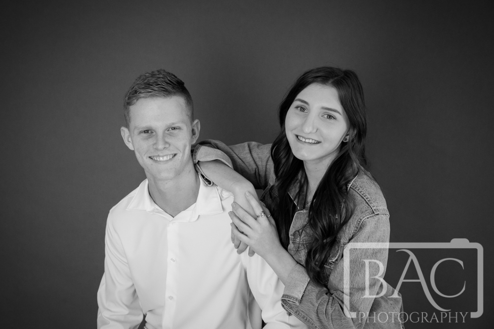 brother and sister studio portrait