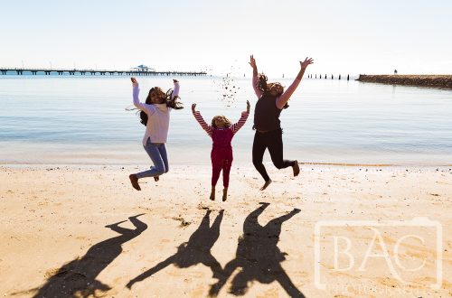 childrens sisters portrait on Shorncliffe beach