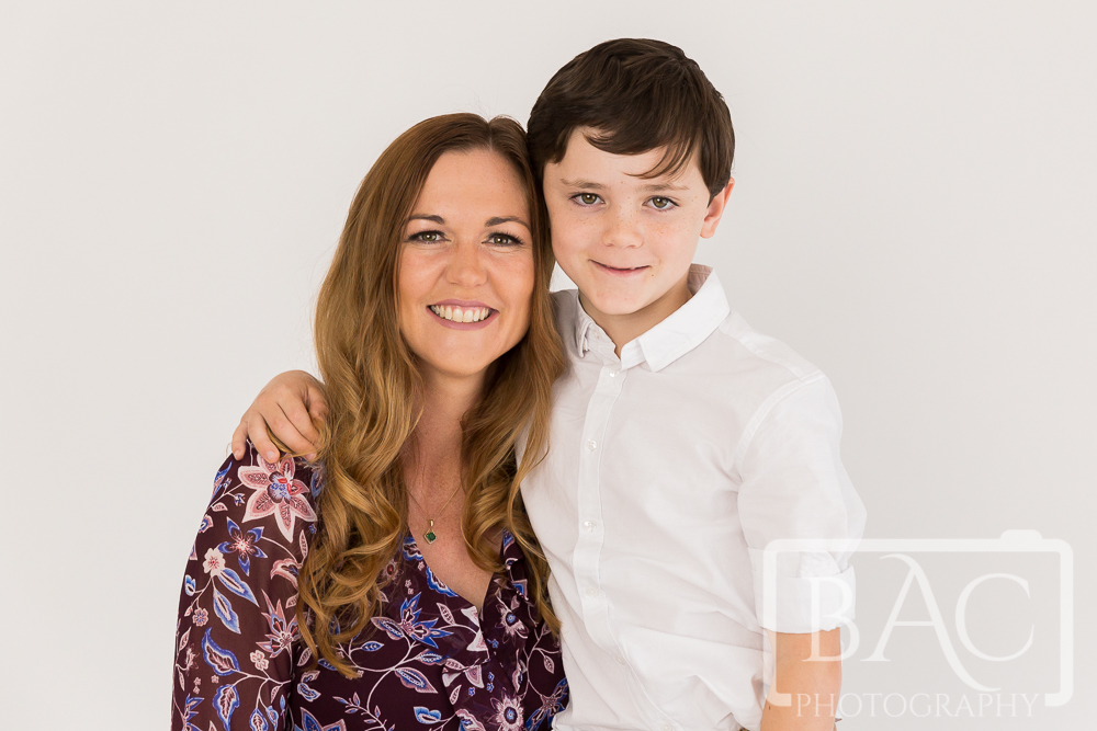 Mother and youngest son portrait