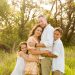 golden hour family portrait session outdoor family of four