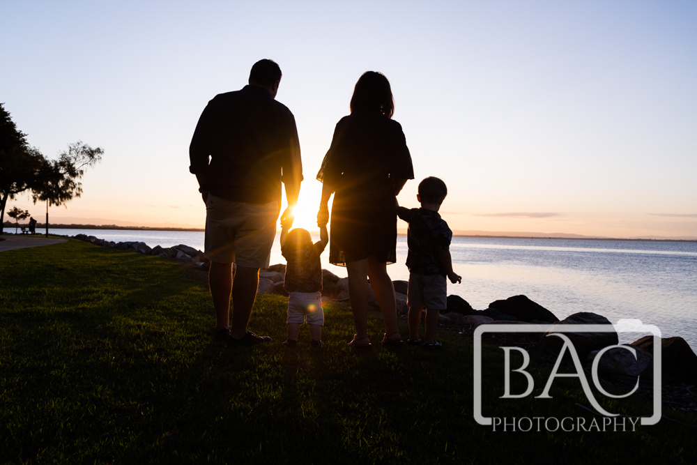 Family sunset portrait