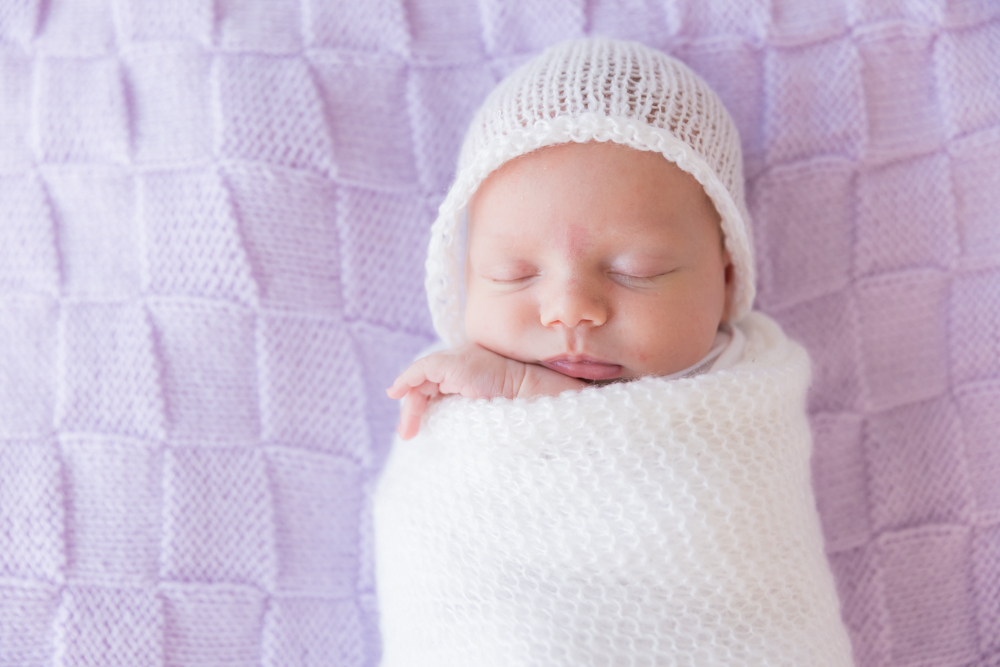 Newborn lavender blanket